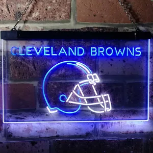 Cleveland Browns Helmet Neon-Like LED Sign