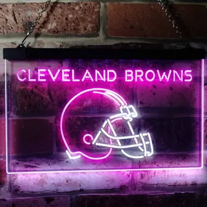 Cleveland Browns Helmet Neon-Like LED Sign