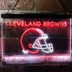 Cleveland Browns Helmet Neon-Like LED Sign
