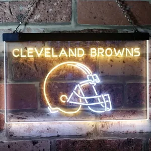 Cleveland Browns Helmet Neon-Like LED Sign