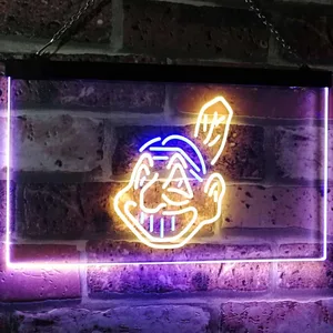 Cleveland Indians Logo 1 Neon-Like LED Sign - Legacy Edition