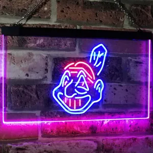 Cleveland Indians Logo 1 Neon-Like LED Sign - Legacy Edition