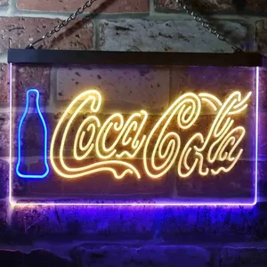 Coca-Cola Bottle and Logo Neon-Like LED Sign