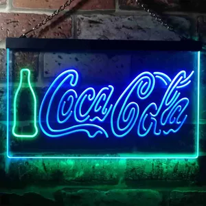 Coca-Cola Bottle and Logo Neon-Like LED Sign