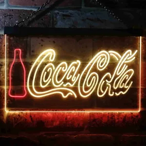 Coca-Cola Bottle and Logo Neon-Like LED Sign