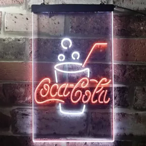 Coca-Cola Cup with Bubbles Neon-Like LED Sign