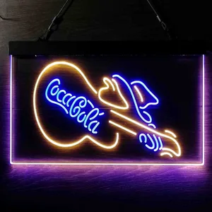 Coca-Cola Guitar Neon-Like LED Sign