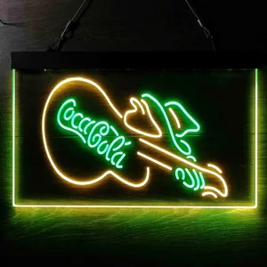 Coca-Cola Guitar Neon-Like LED Sign