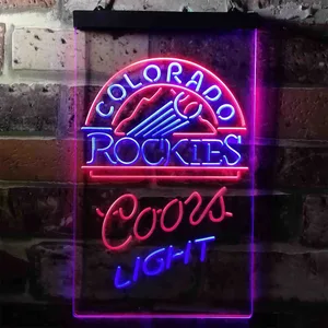 Colorado Rockets Coors Light Neon-Like LED Sign
