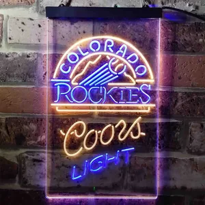 Colorado Rockets Coors Light Neon-Like LED Sign