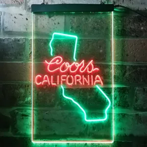 Coors Light California Map Neon-Like LED Sign