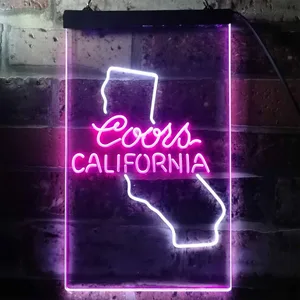 Coors Light California Map Neon-Like LED Sign