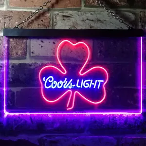 Coors Light Clover Shamrock Neon-Like LED Sign