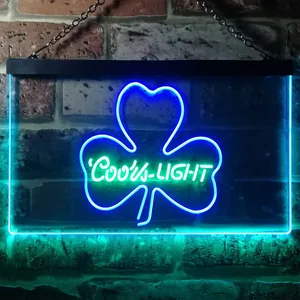 Coors Light Clover Shamrock Neon-Like LED Sign