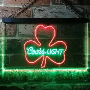 Coors Light Clover Shamrock Neon-Like LED Sign