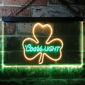 Coors Light Clover Shamrock Neon-Like LED Sign