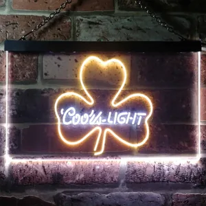Coors Light Clover Shamrock Neon-Like LED Sign