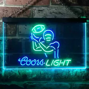 Coors Light Football Neon-Like LED Sign