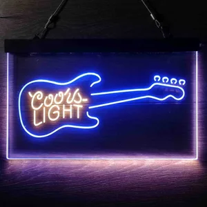 Coors Light Guitar Neon-Like LED Sign