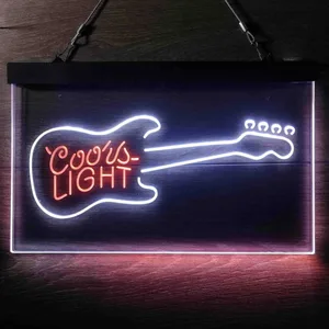 Coors Light Guitar Neon-Like LED Sign