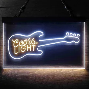 Coors Light Guitar Neon-Like LED Sign