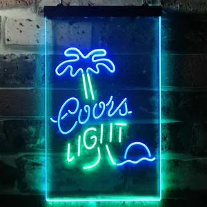 Coors Light Palm Tree Neon-Like LED Sign