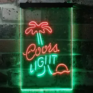 Coors Light Palm Tree Neon-Like LED Sign