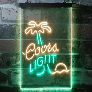 Coors Light Palm Tree Neon-Like LED Sign