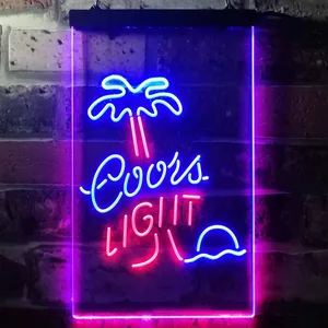 Coors Light Palm Tree Neon-Like LED Sign