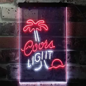 Coors Light Palm Tree Neon-Like LED Sign