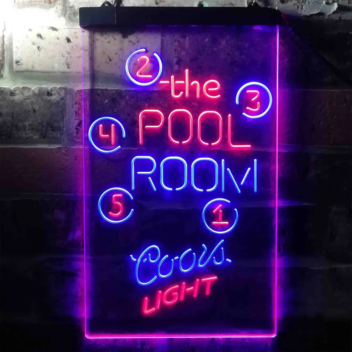 Coors Light Pool Room Billiards Neon-Like LED Sign