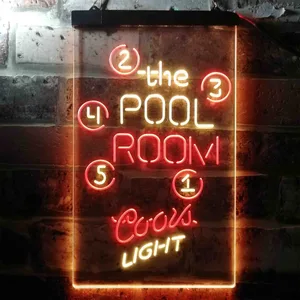 Coors Light Pool Room Billiards Neon-Like LED Sign