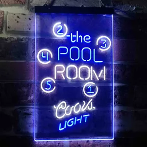 Coors Light Pool Room Billiards Neon-Like LED Sign