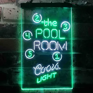 Coors Light Pool Room Billiards Neon-Like LED Sign