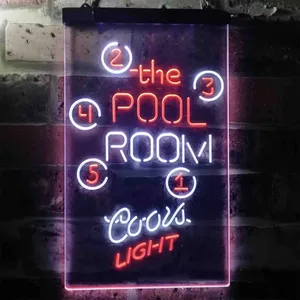 Coors Light Pool Room Billiards Neon-Like LED Sign