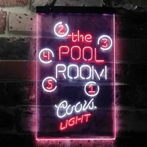 Coors Light Pool Room Billiards Neon-Like LED Sign