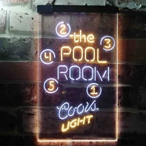 Coors Light Pool Room Billiards Neon-Like LED Sign