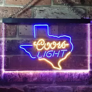 Coors Light Texas Map Neon-Like LED Sign