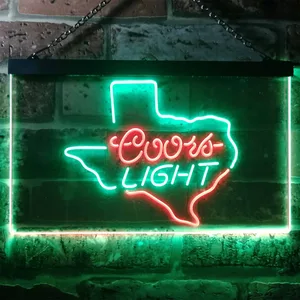 Coors Light Texas Map Neon-Like LED Sign