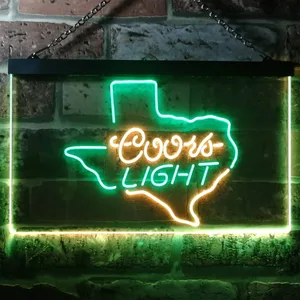 Coors Light Texas Map Neon-Like LED Sign