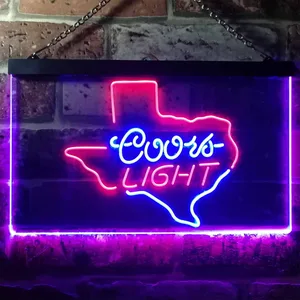 Coors Light Texas Map Neon-Like LED Sign