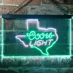 Coors Light Texas Map Neon-Like LED Sign