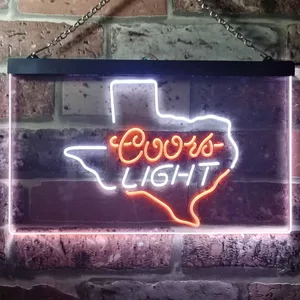 Coors Light Texas Map Neon-Like LED Sign