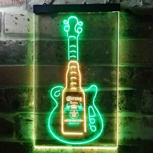 Corona Extra Guitar Bottle Neon-Like LED Sign