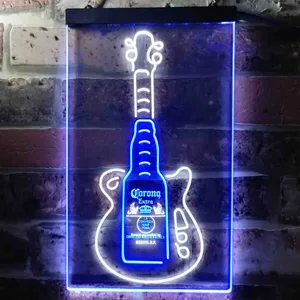 Corona Extra Guitar Bottle Neon-Like LED Sign