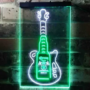 Corona Extra Guitar Bottle Neon-Like LED Sign