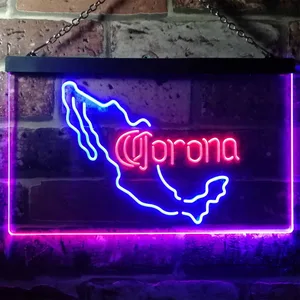 Corona Extra - Mexico Map Neon-Like LED Sign