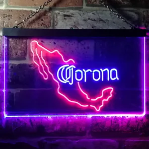 Corona Extra - Mexico Map Neon-Like LED Sign