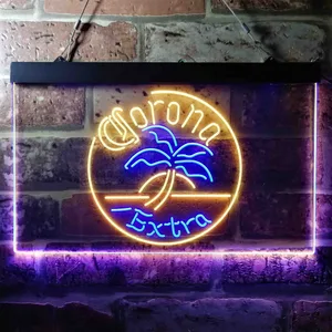 Corona Extra Round Palm Tree Neon-Like LED Sign