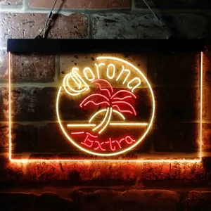 Corona Extra Round Palm Tree Neon-Like LED Sign